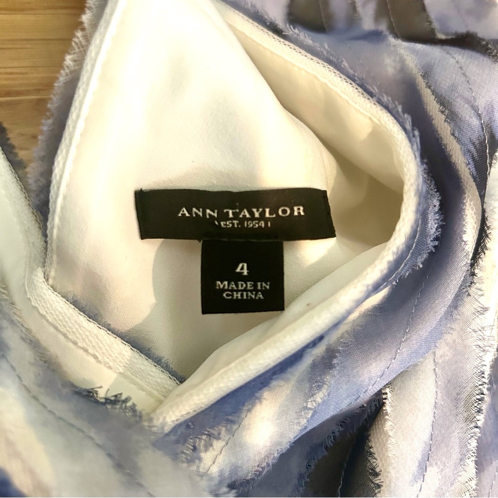 Ann Taylor Distressed Layered Texture Abstract Sheath Dress - Picture 7 of 11